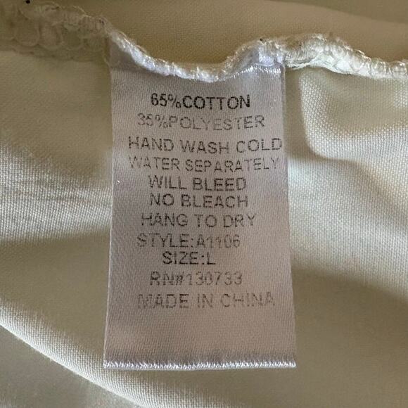 UMGEE Shirt Dress Blouse Bone L Light Academia Preppy Elevated Elegant Granola - Picture 5 of 8